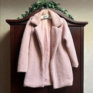 Chic Pink Teddy Coat